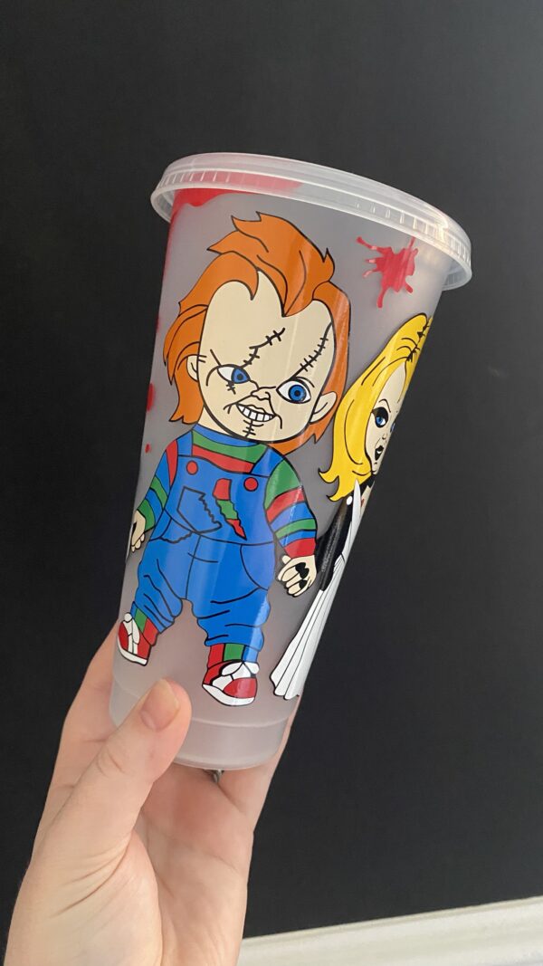 Chucky and Tiffany 24oz Cold Cup